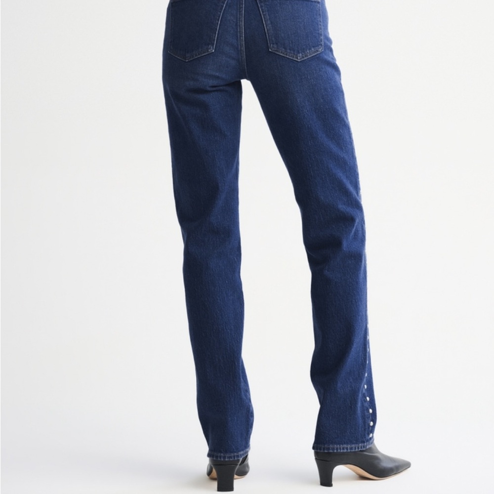 Mid rise straight studded jeans - Picture 2 of 7